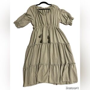 Shop Stevie Sage Green Midi Dress